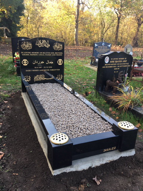  full memorial in black granite