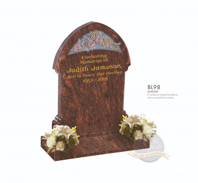 Floral Chapter-Carved Floral Scene Memorial