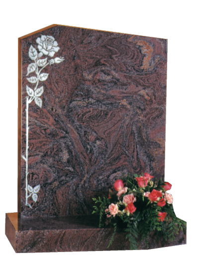 Granite Headstone - Shaped headstone and base