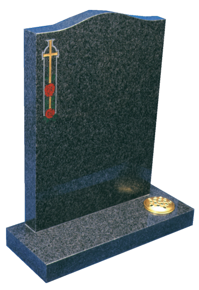 Granite Headstone - Ogee top with optional sandblast design