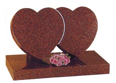 Cremation Style Memorial-Double Heart