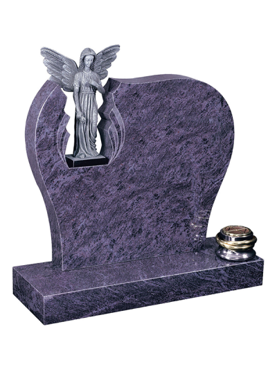 Granite Headstone - Stunning headstone with carved statue opening