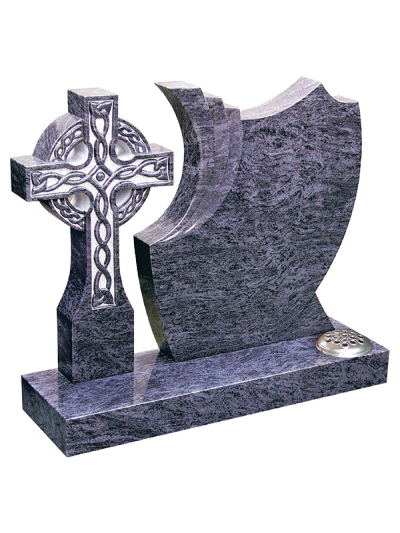 Granite Headstone - Magnificent celtic cross & shaped headstone