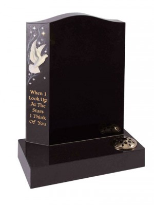 Children’s Memorials - Black With Ceramic Dove