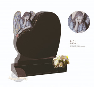 Angel Chapter-Carved Angel On Heart Memorial