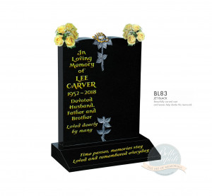 Floral Chapter-Carved Rose Divider Memorial