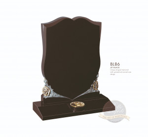 Floral Chapter-Carved Rose Shield Memorial