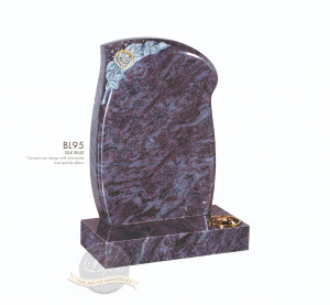 Floral Chapter-Rose & Sparkle Curved Memorial