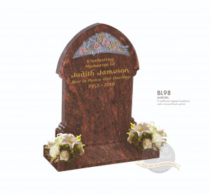 Floral Chapter-Carved Floral Scene Memorial