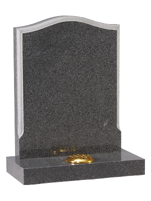 Granite Headstone - Shaped profile edge to memorial face