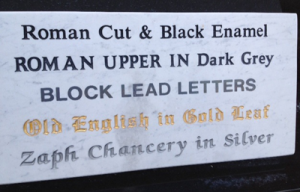 Lettering Types
